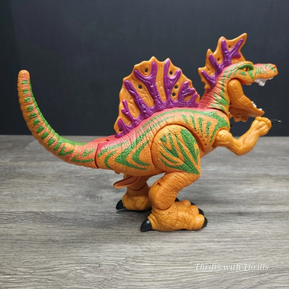 Mattel Imaginext Dinosaur- Ripper‎ Spinosaurus - Orange Green Chomping - Tested!